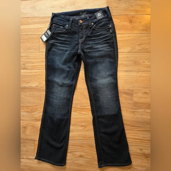 Silver Jeans Suki Curvy Fit Mid Rise Slim Boot Jeans 31x31 NWT - Picture 3 of 11